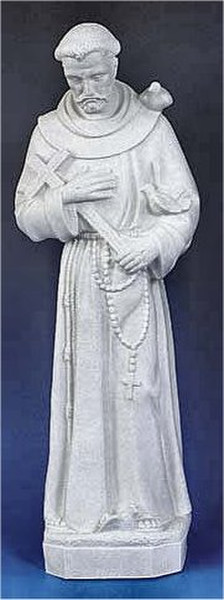 Saint Francis Statue Faux Granite For the Garden